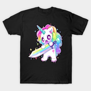 Cute Zombie Unicorn EDM Festival DJ T-Shirt